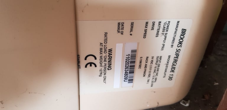 image for Brookes Superglide 130 Stair Lift - Untested