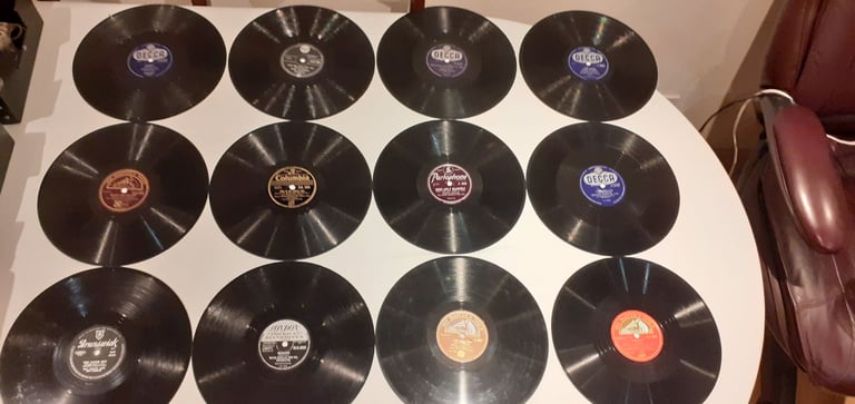 image for Old 78 rpm gramaphone records ... 23 records with paper covers.