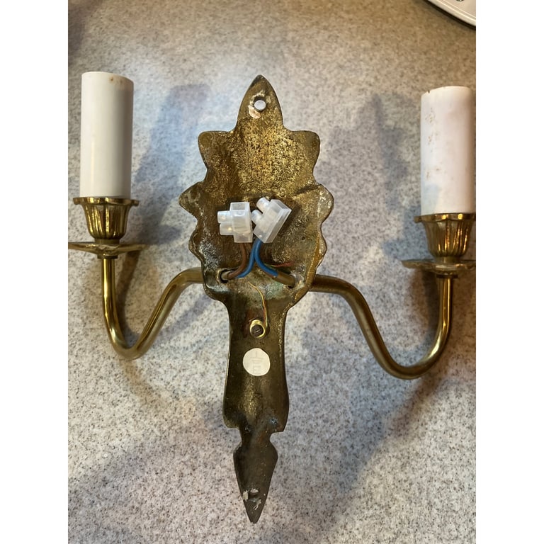 Brass wall light