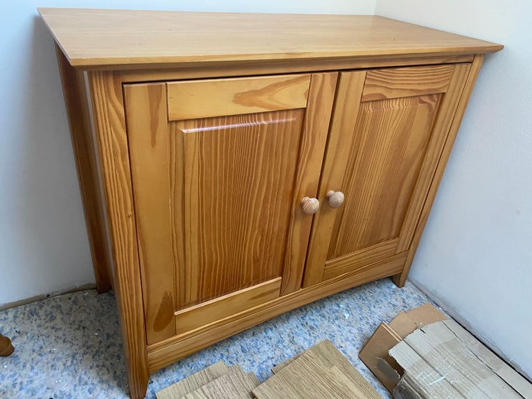 image for two wooden storage cupboards 