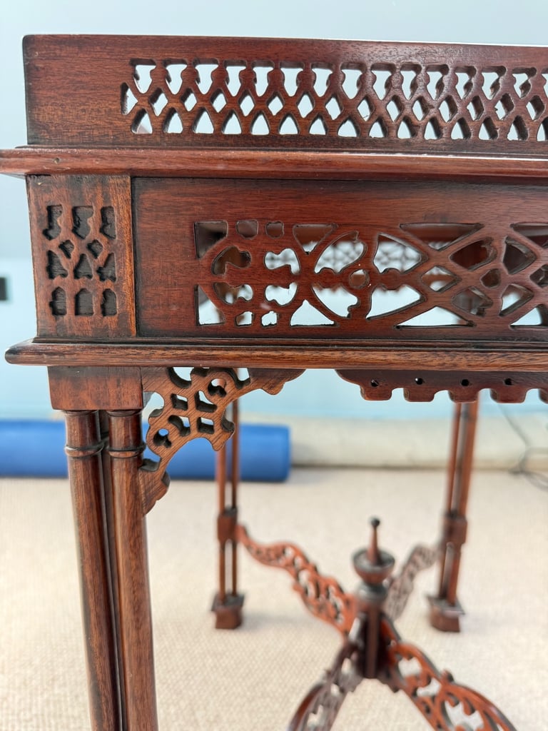 Chippendale Mahogany Open Fretwork Side Table