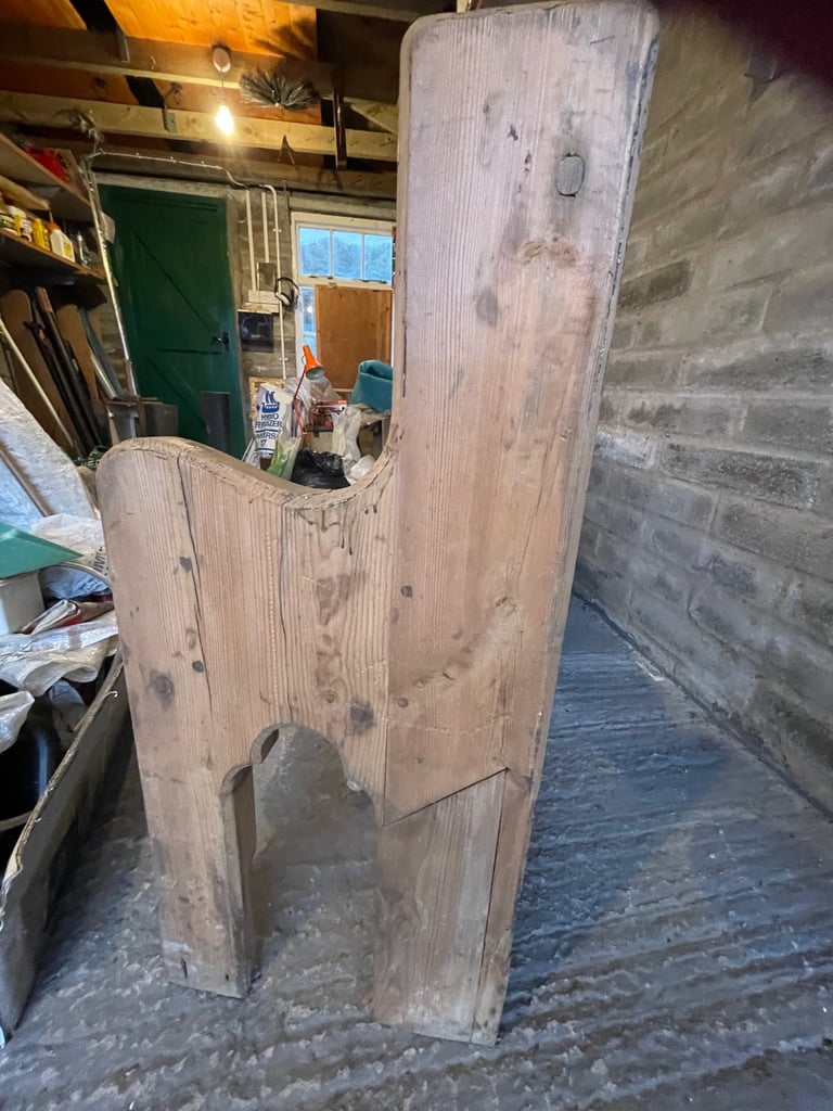 Vintage Large Stripped Pine Church Pew (6ft 9in)