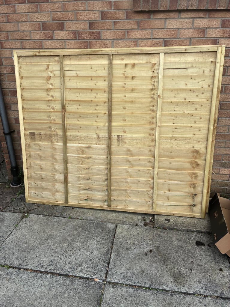 Treated fence panels 6 x 5 feet