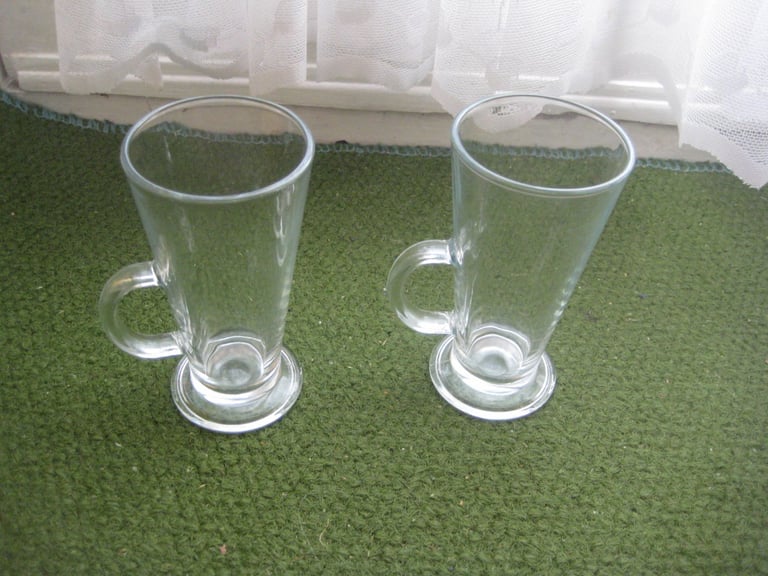 2 Tall Glass Mugs: 2 for Only £3.00