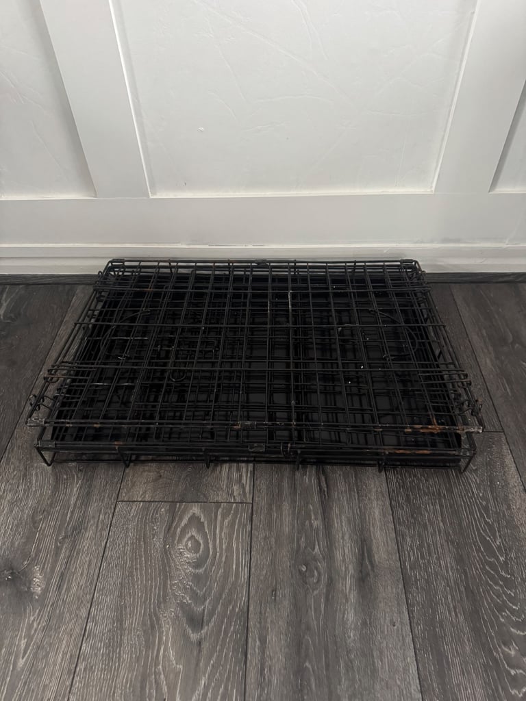 Black Metal Dog Crate Cage Puppy Training Whitefield Manchester