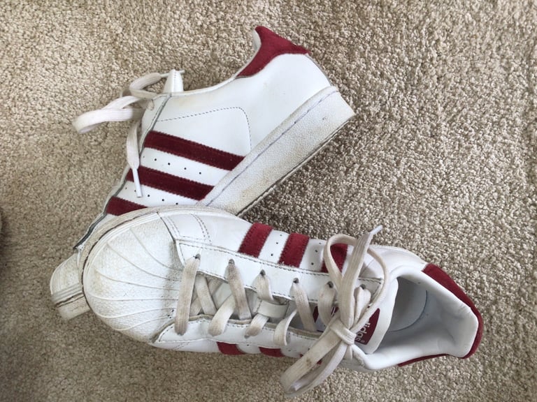 image for Adidas superstar trainers red 