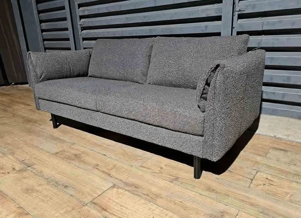 Unused Boucle 3 Seater Sofa - Grey.