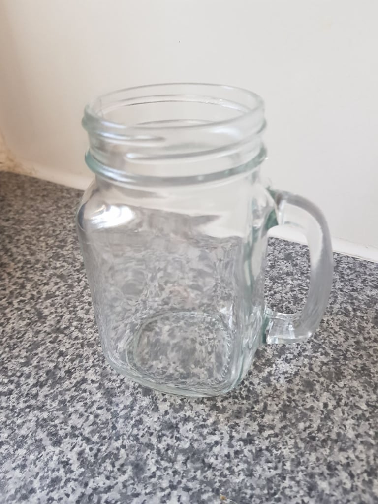 Glass Drinking Jar With Lid For Straw