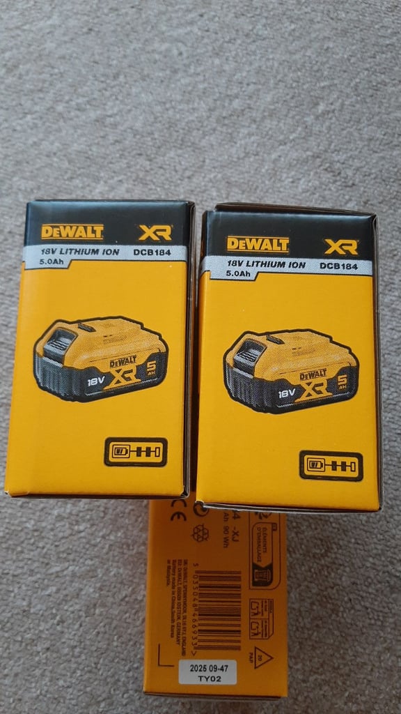 Dewalt 18v 5ah Battery. £40 each.