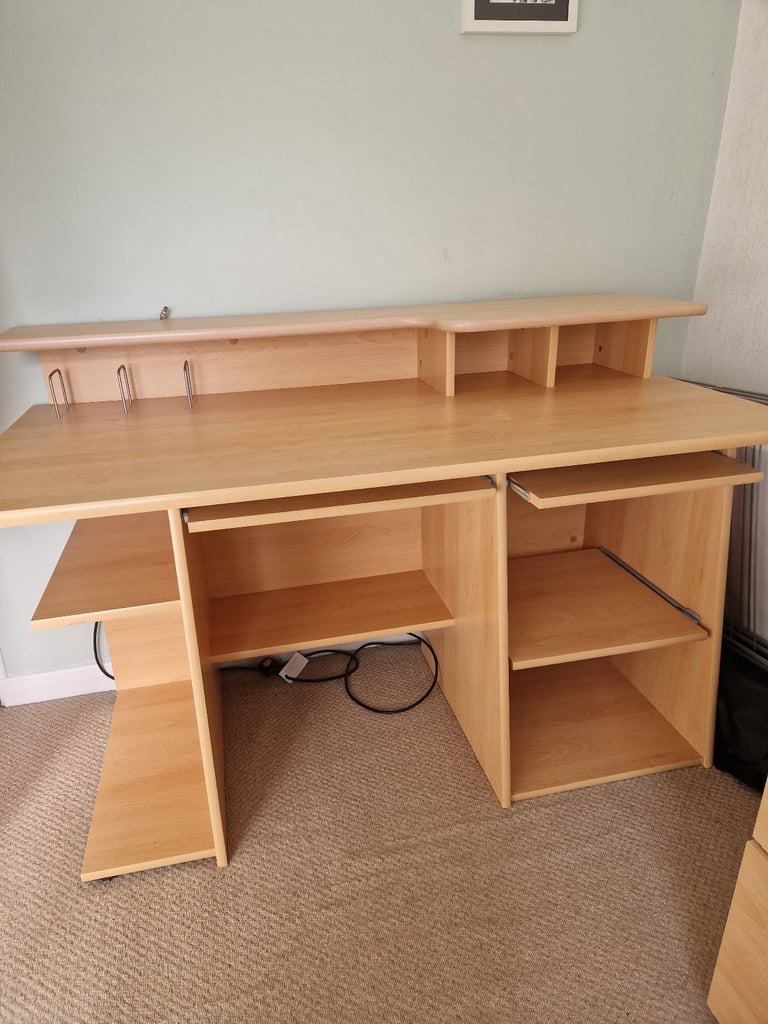 image for Home office desk and draw set. Buyer dismantle please. 