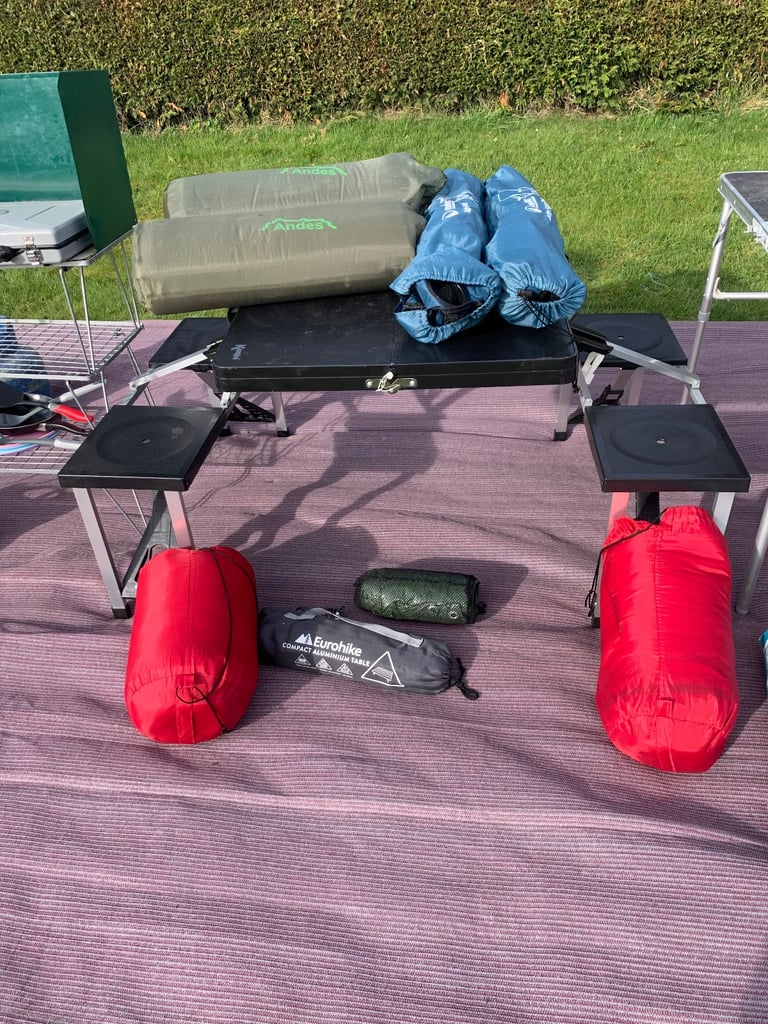 Eurohike 8 person air tent & equipment 