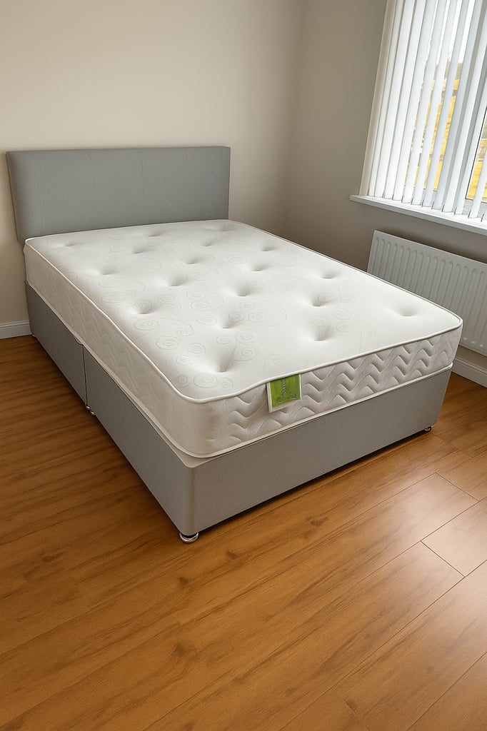 image for Divan Bed Base with Mattress Single Small Double Double King Size Great Choice