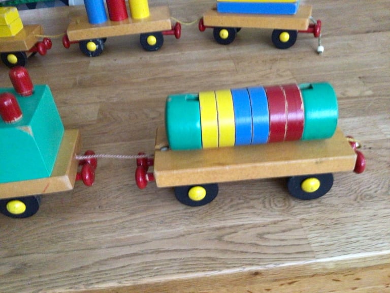 Vintage Kids Wooden Train Etc.