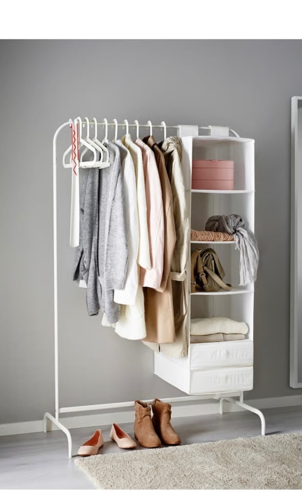 image for White IKEA clothes rail 