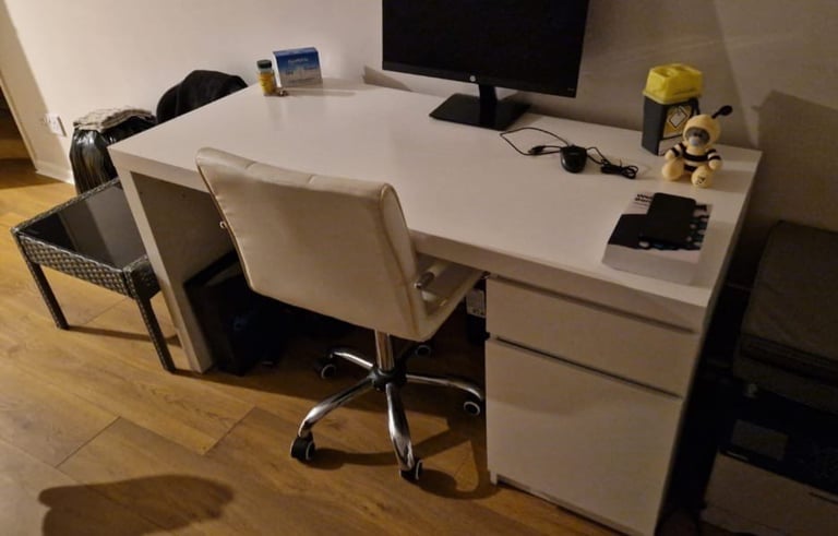 image for IKEA office desk with chair