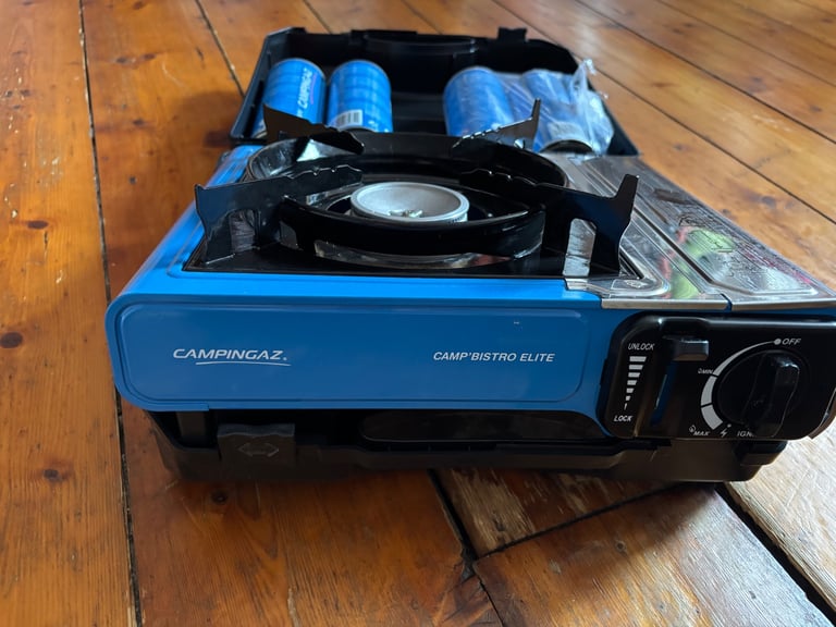 Camping stove and gas cartridges