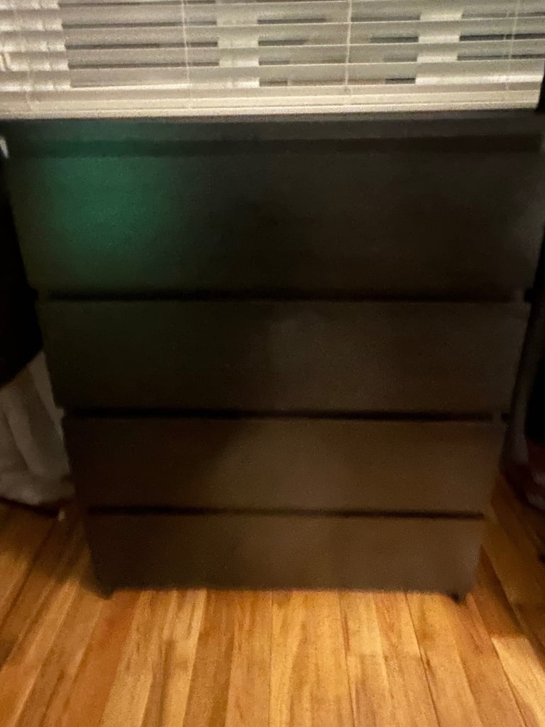 Ikea Malm Black Drawers