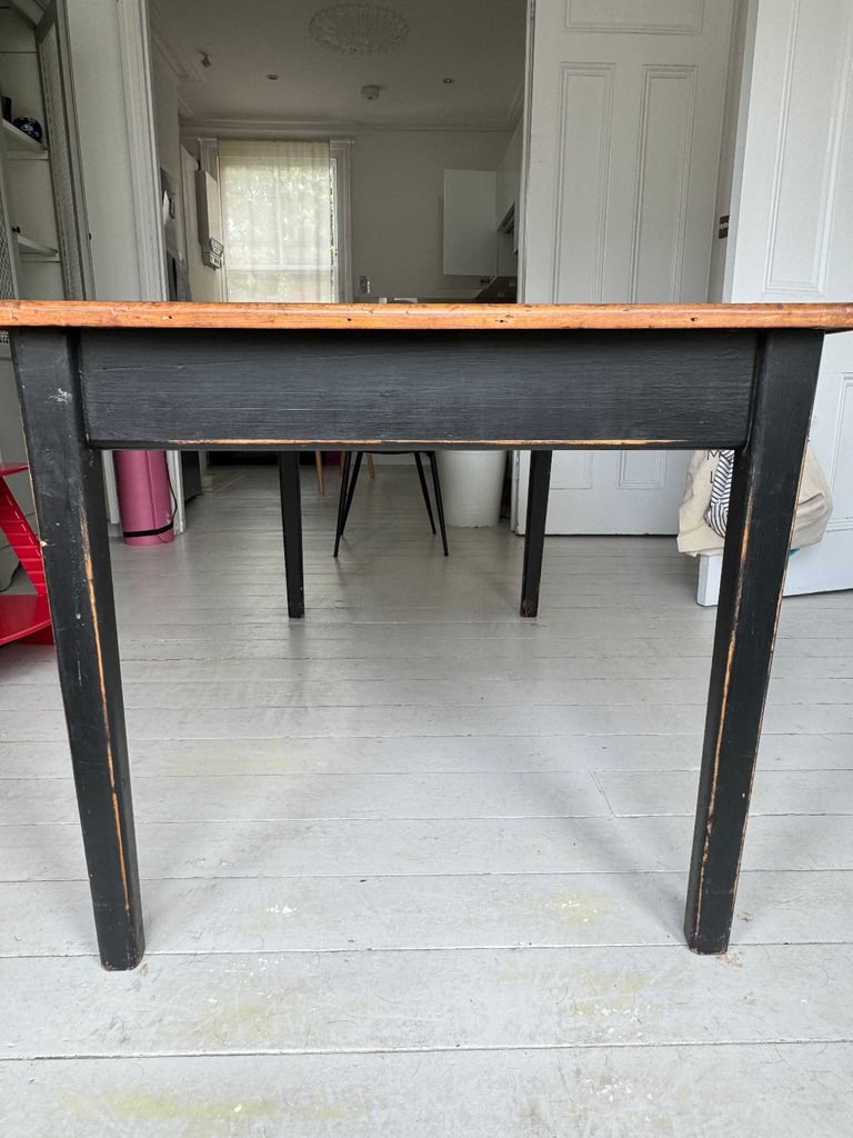 Vintage shabby chic reconditioned wood dining table