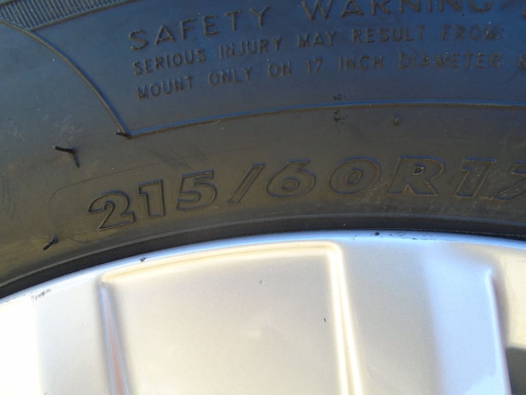 4 X DEVONPORT VOLKSWAGEN TRANSPORTER WHEELS & TYRES 215/235 60 17inch ALL TYRES VIRTUALLY NEW.