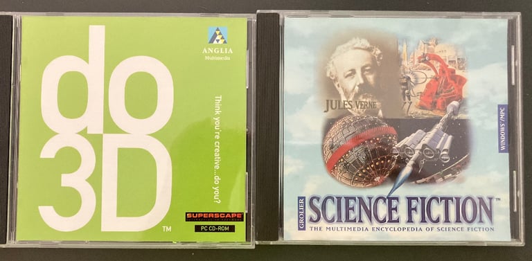 PC vintage game/info/design bundle 8 CD ROMs