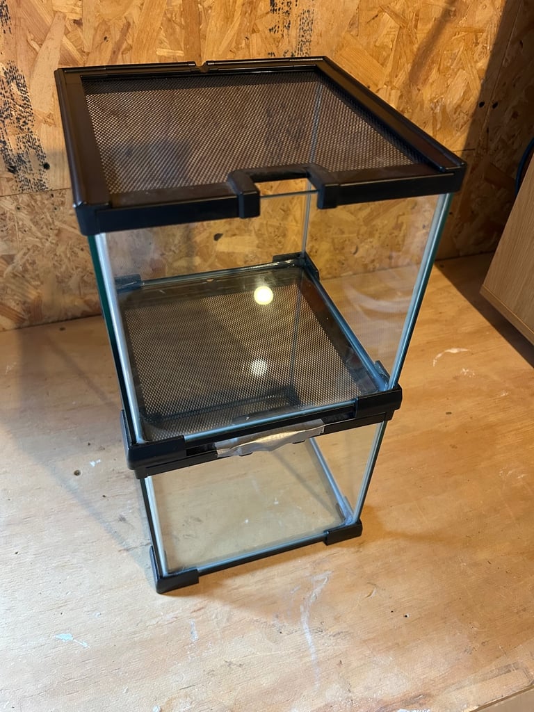 Glass stackable terrarium vivarium