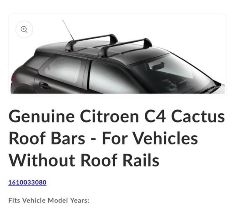 Citroen Cactus Roof Bars