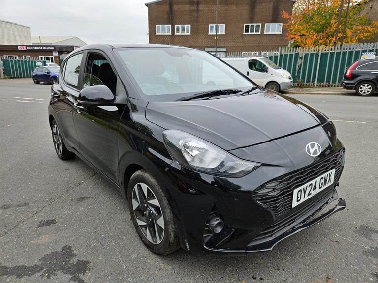 2024 24 HYUNDAI I10 1.0 Advance 5dr Black Damaged Salvage