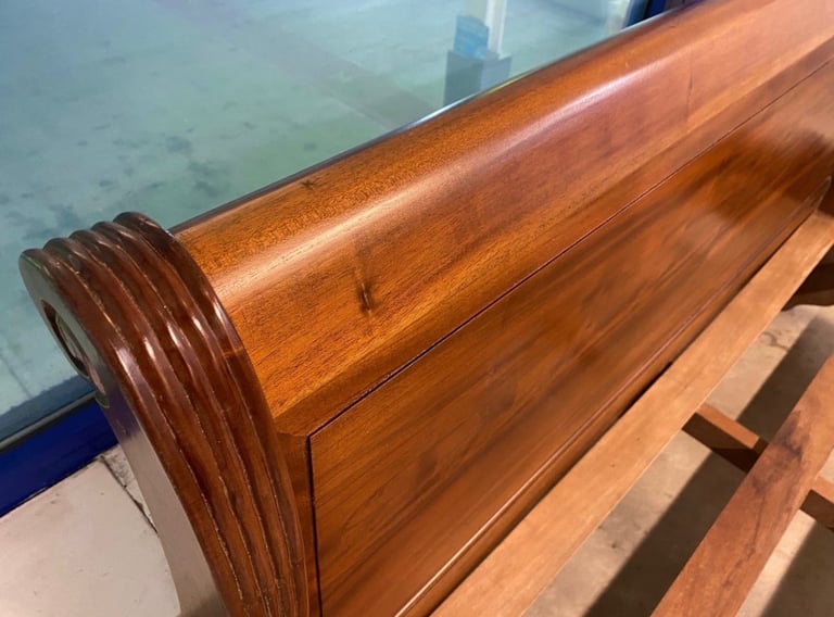 Solid Teak King Size Sleigh Bed