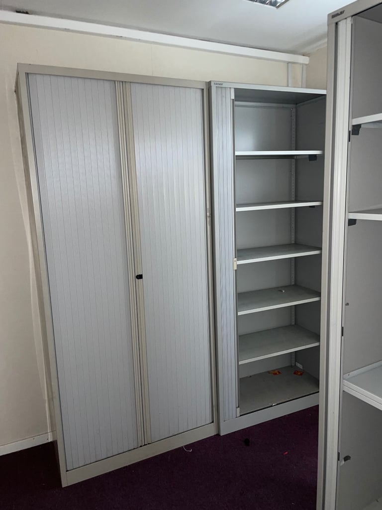 image for 4 bisley tambour shelves 