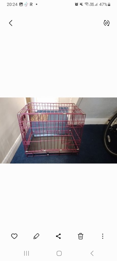 image for Pink small dog cage 