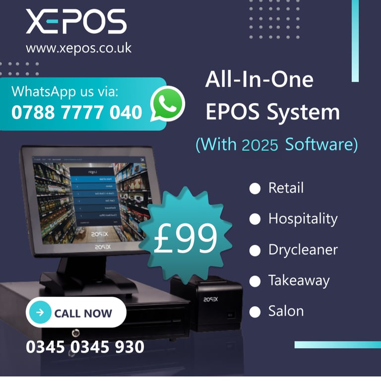 image for £99 BRAND NEW All in One XEPOS Takeaway System - EPOS Till Fast Food Pizza Indian Chinese Kebab Shop