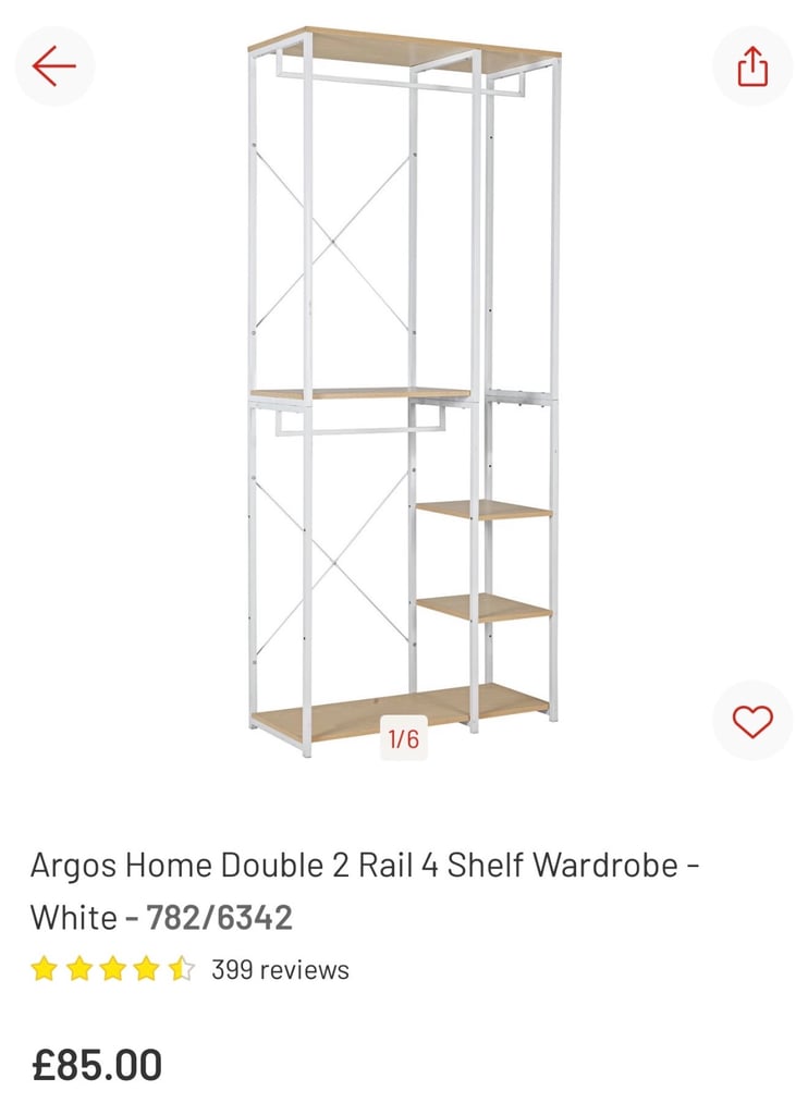 image for 2 Argos wardrobes 