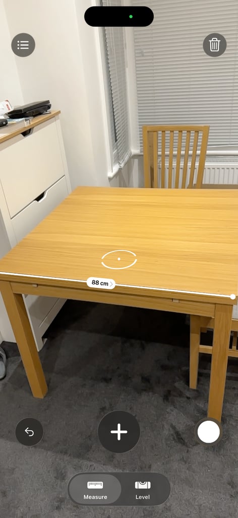 Ikea extending dining table and 2 chairs 