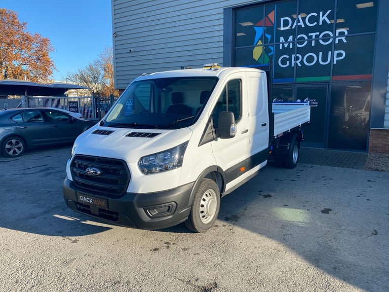 25 Reg Ford Transit L3 DRW DC Utility-Storage Steel Tipper, Tow-Bar