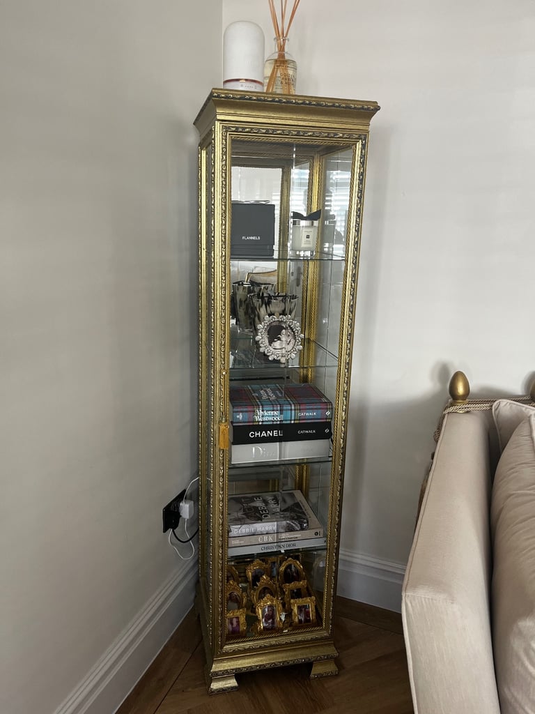 Mirrored Gold Display Cabinet