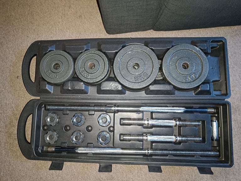 Excellent condition Home Workout Package! 50kg Weights + 2 Benches (Ready to Use)