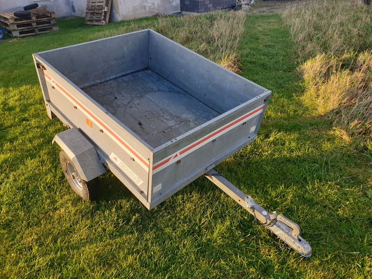 Erde 120 Tipping Trailer With old Spare Wheel