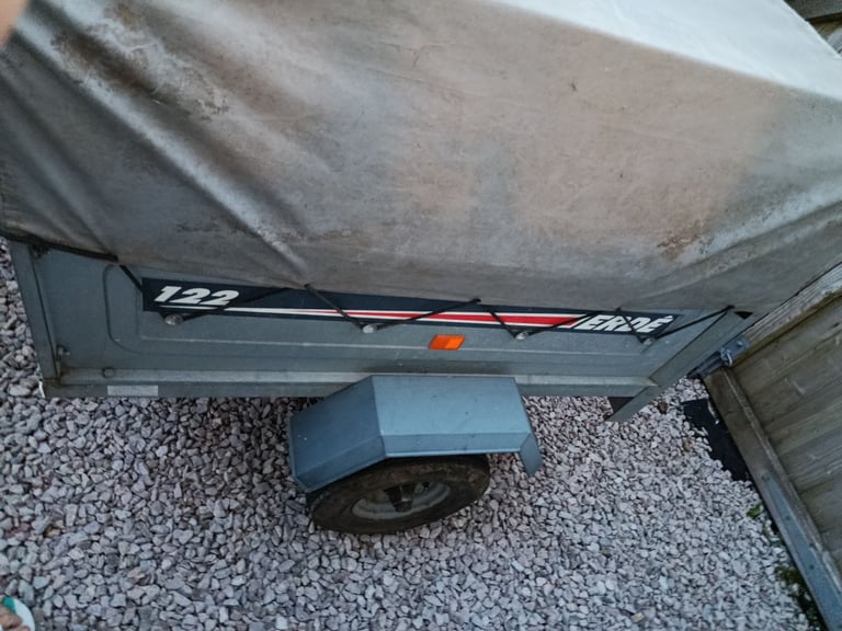 Erde 122 Trailer with Double Height Extension and Custom Cover 