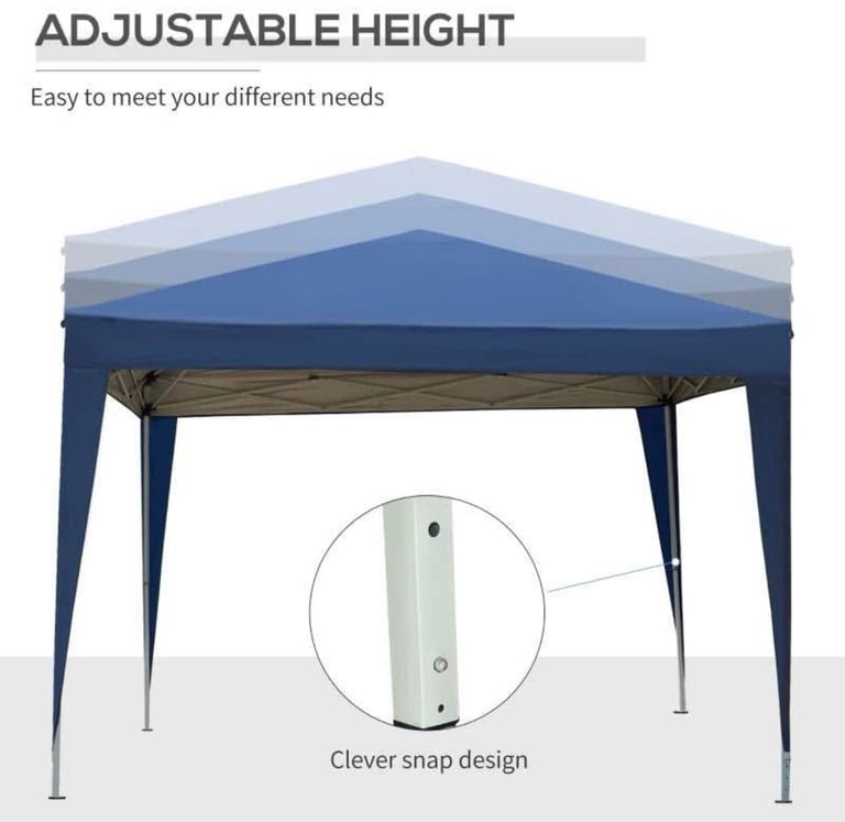3m x 3m Blue Pop Up Gazebo