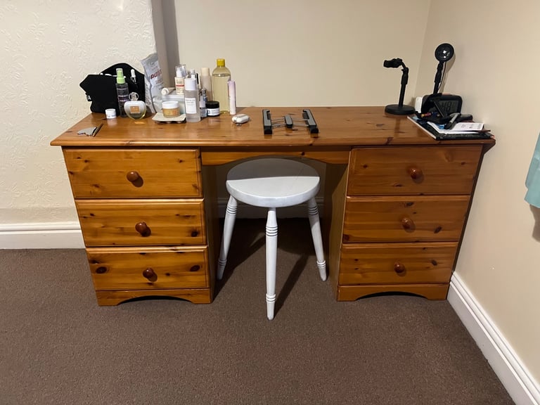 image for Solid Pine Wood dressing table 