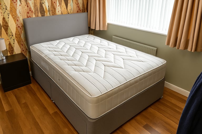 image for Luxury Divan Bed with Deep Storage Drawers and High Quality Fabric Upholstery