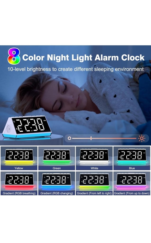 Digital Clock with Night Lights