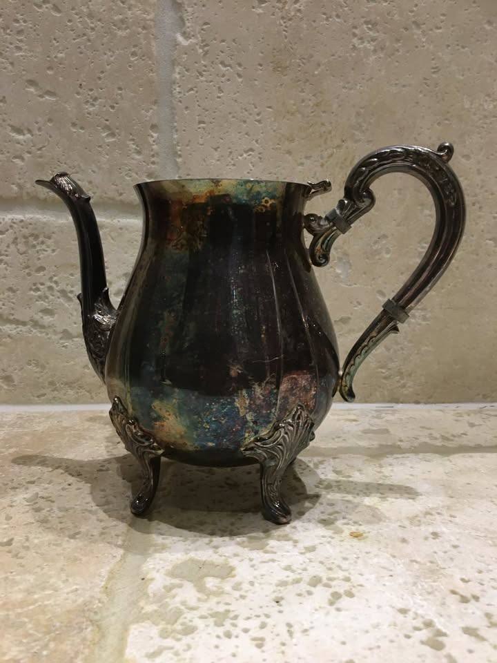 image for Antique vintage Viners silver plated ornate jug / tea pot / milk pot / vase / plant pot