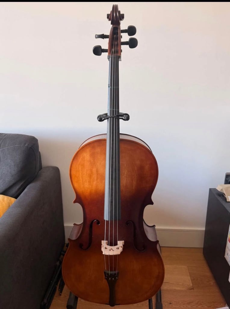image for Full size Sotendo Cello with bow, stand, soft case, end pin stopper and music stand