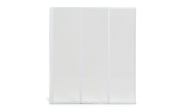 3 - Fold Bath Screen - white D3