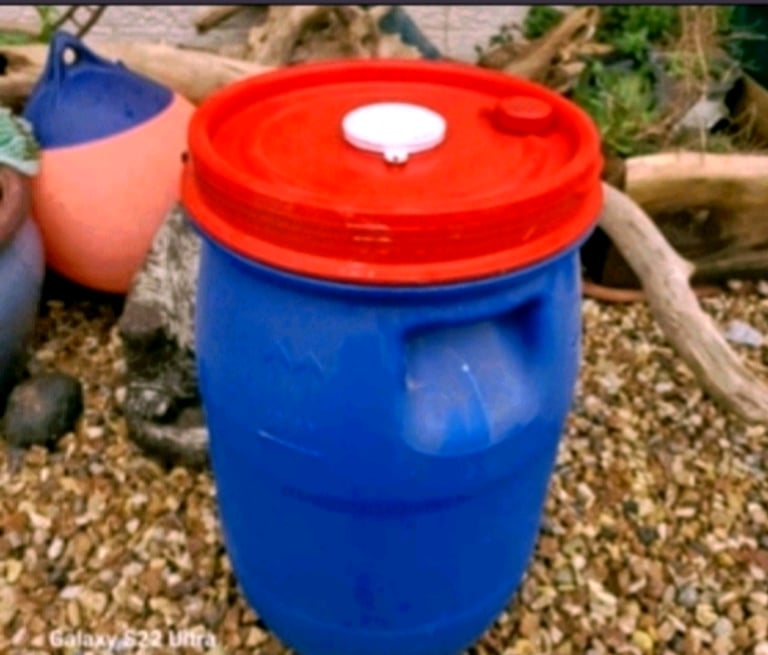 🍇Blue drum barrel container many available water butt🍓