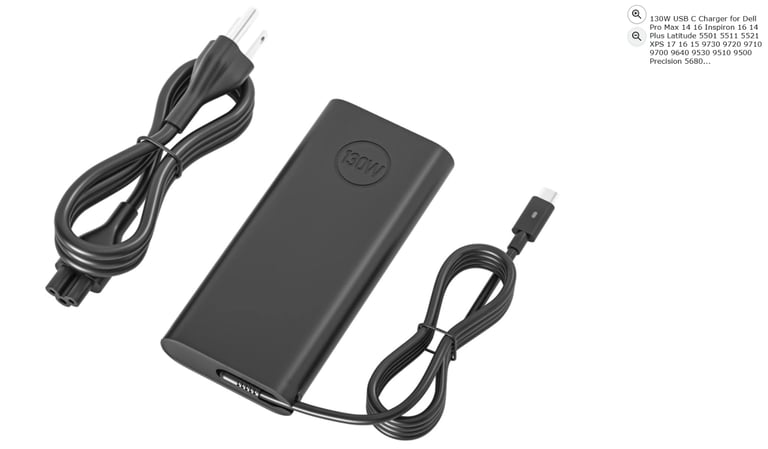 130W USB C Charger for Dell Pro Max 14 16 Inspiron 16 14 Plus Latitude|| Brand new 50% off price 