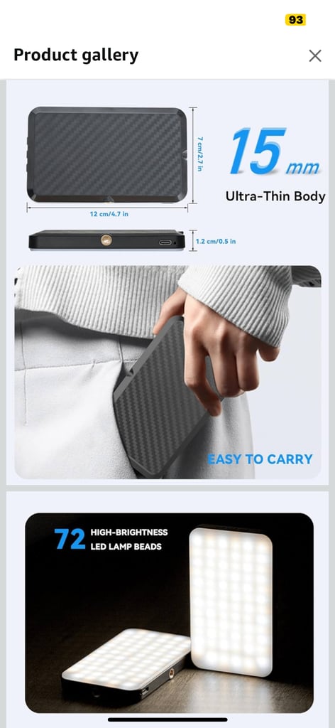 5000 mAh Portable Selfie Light for iPhone