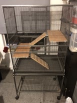 Bird cage with separable wheeled stand (offers welcome)