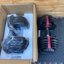 image for 15 in 1 2x24kg Adjustable Dumbbells Weights. •Can Deliver Local*